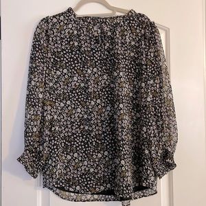 Loft Floral 3/4 sleeve blouse